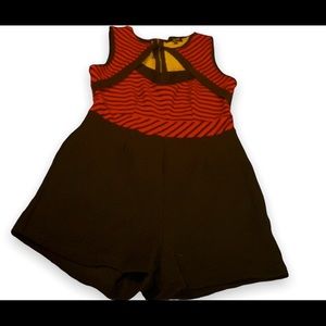 Red cut out romper
